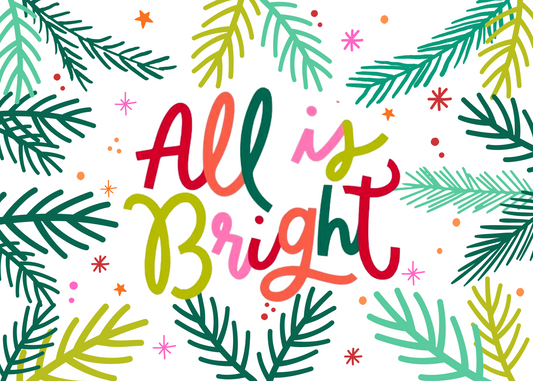 All Is Bright Postcard