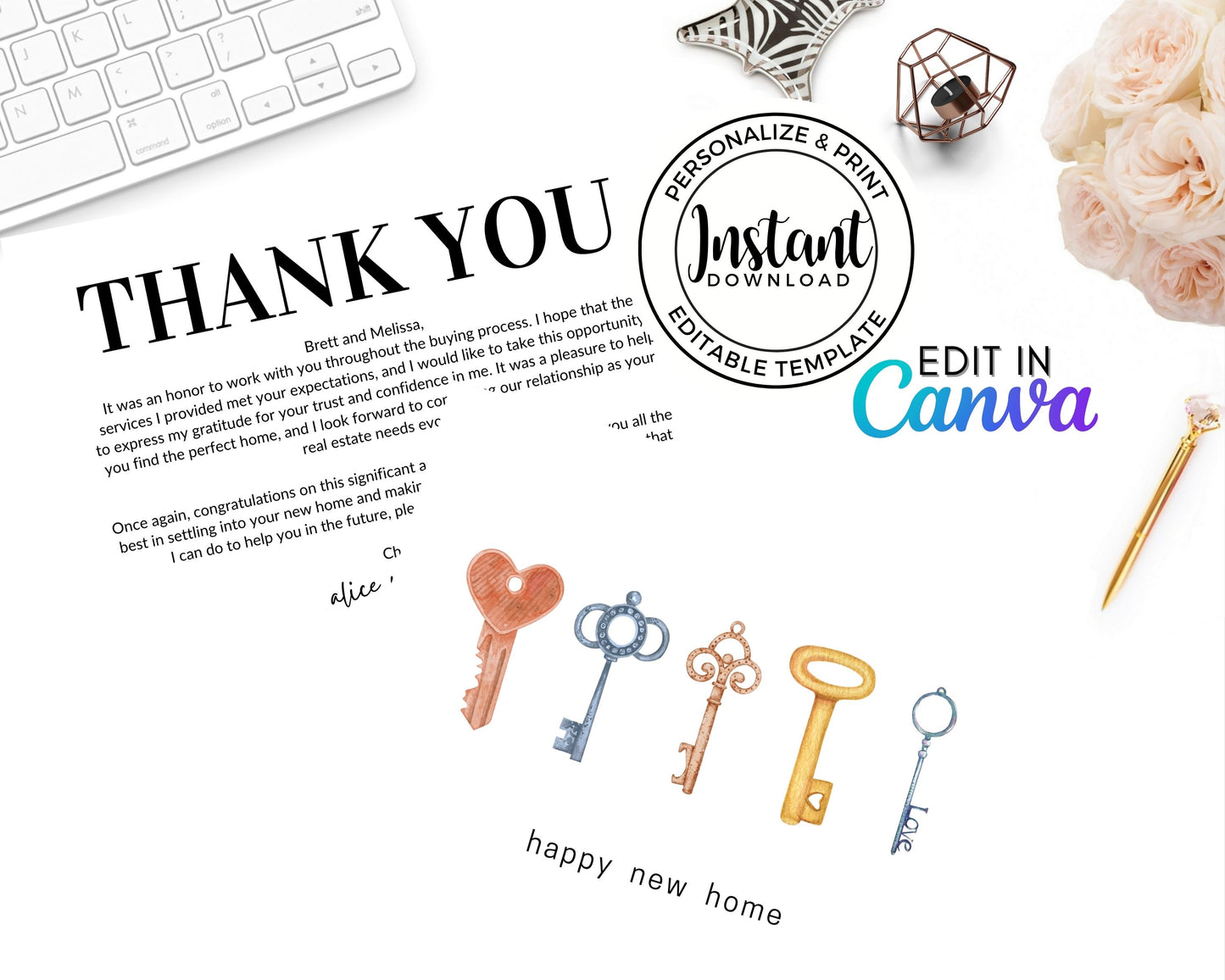 Thank You Card Buyers Closing Day Postcard