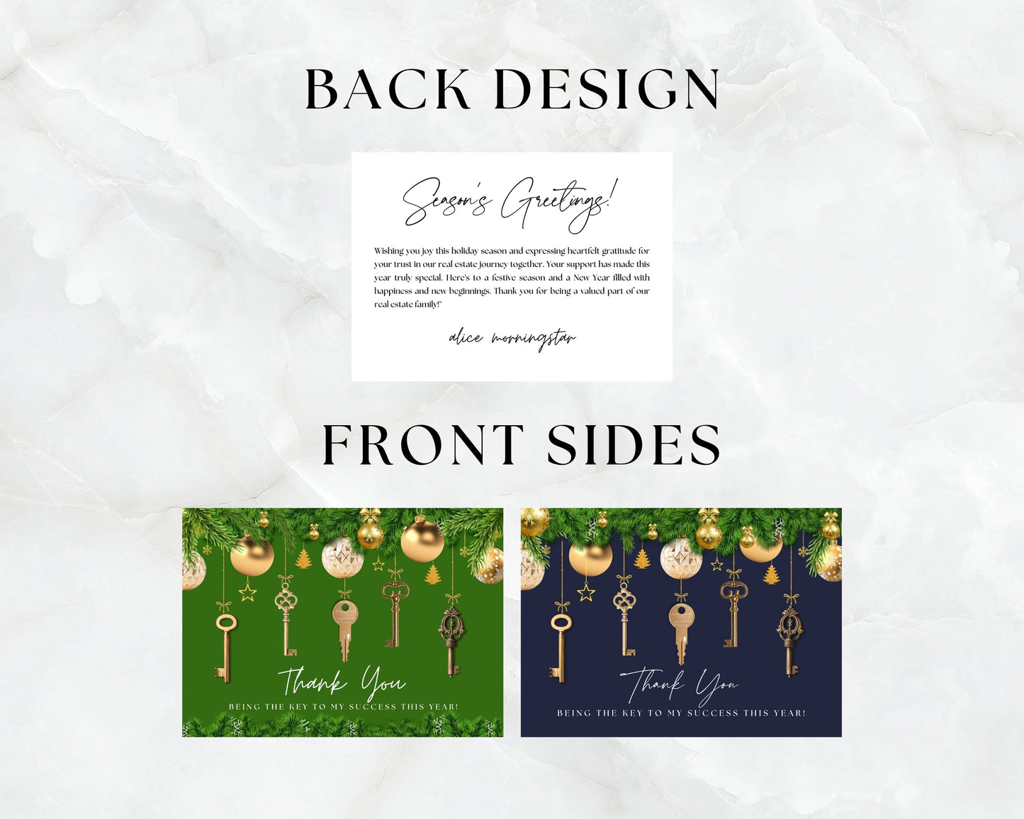 Keys To Success Christmas Postcard