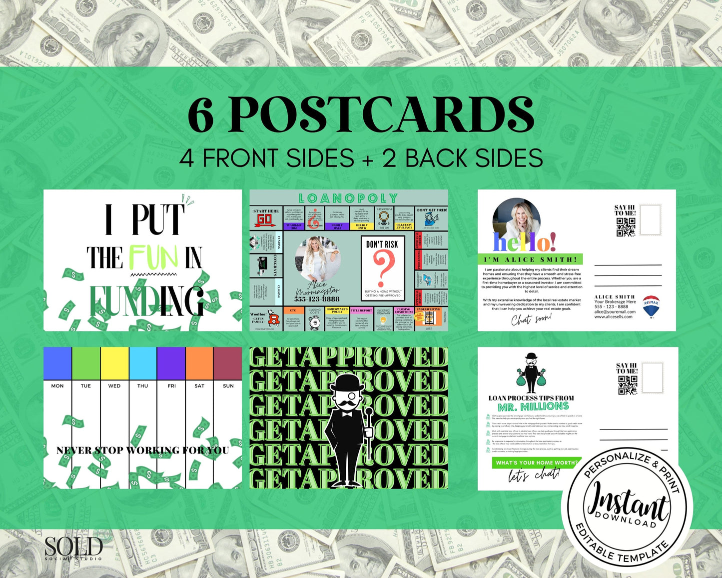 Mr. Millions Loan Officer Postcard Collection