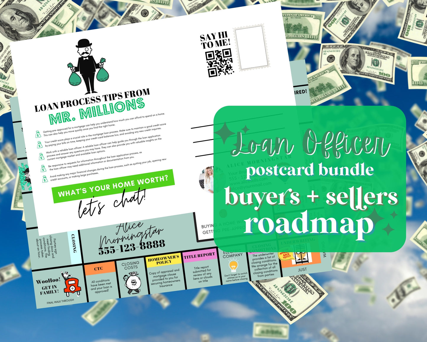 Mr. Millions Loan Officer Postcard Collection