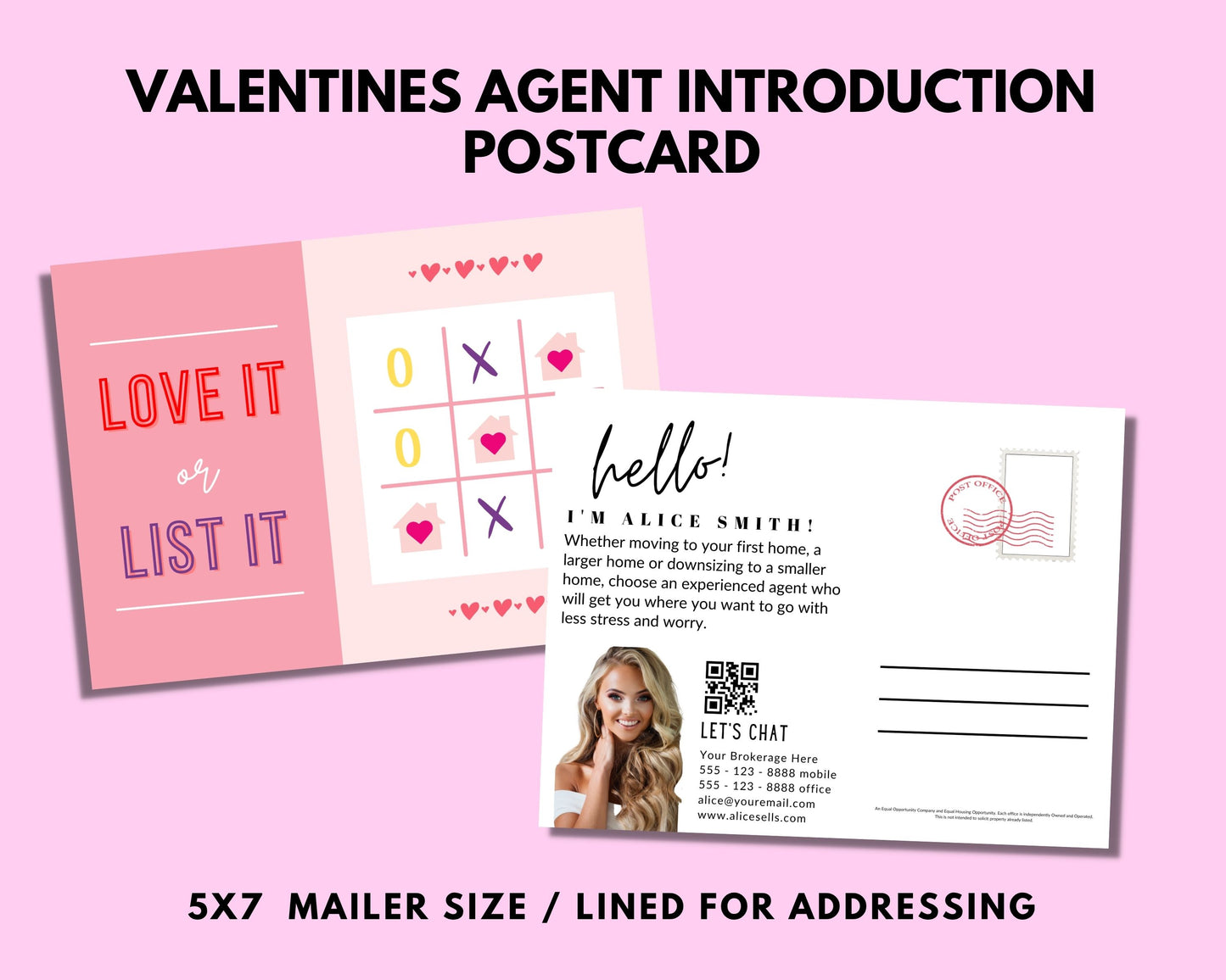 Tic-Tac-Toe Real Estate Postcard