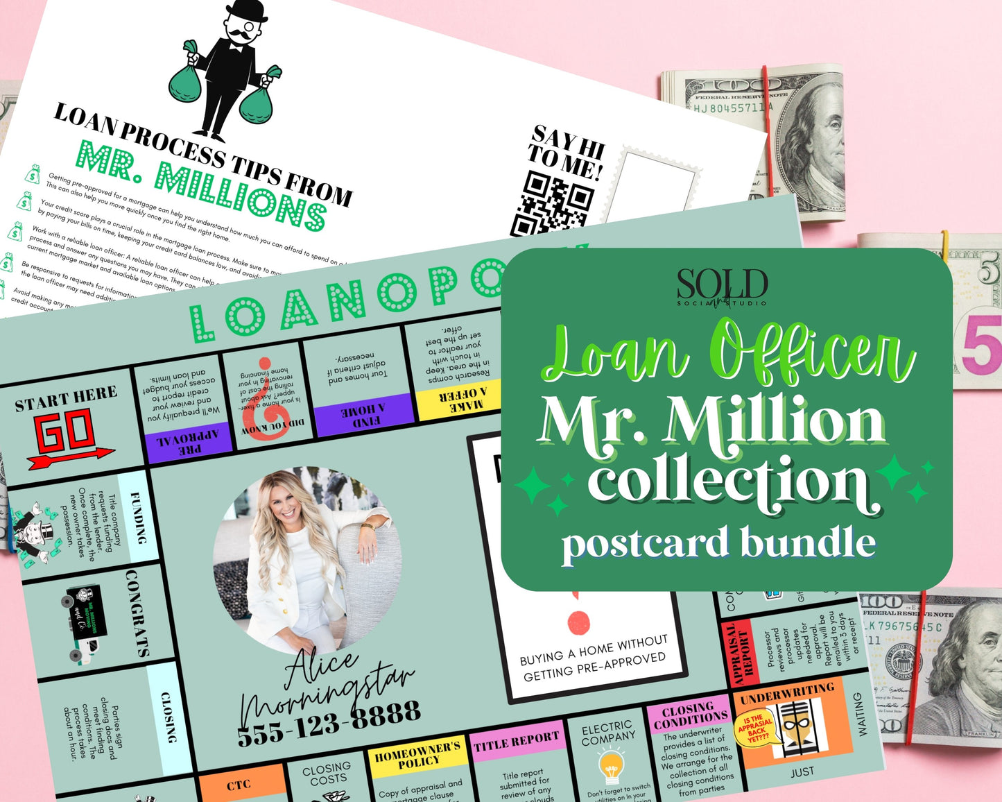 Mr. Millions Loan Officer Postcard Collection