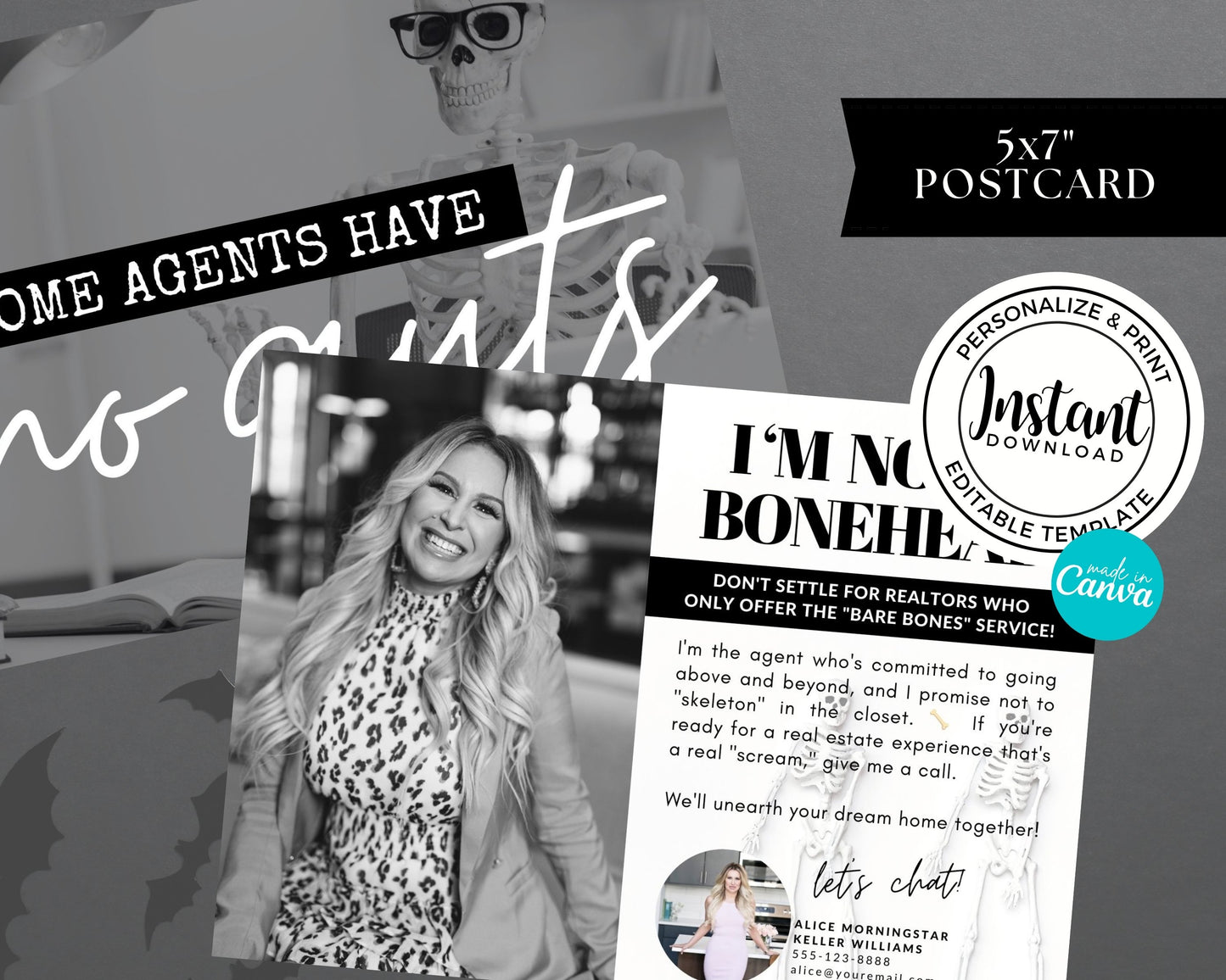 No Agent Guts Postcard