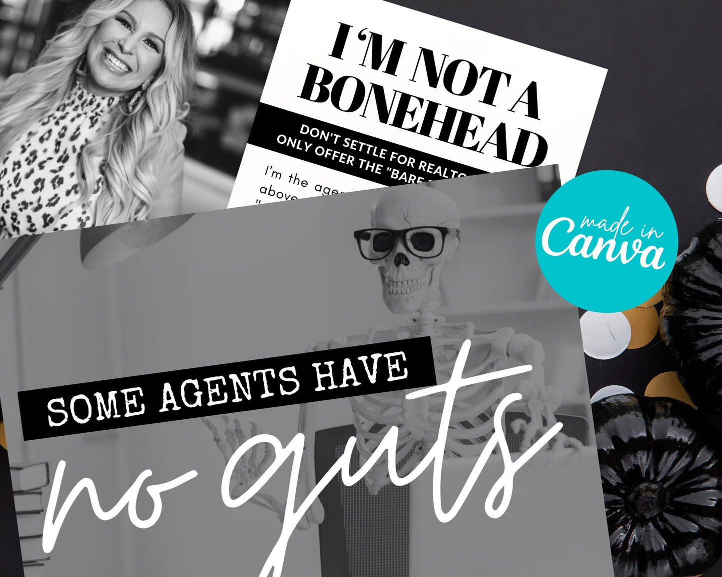 No Agent Guts Postcard