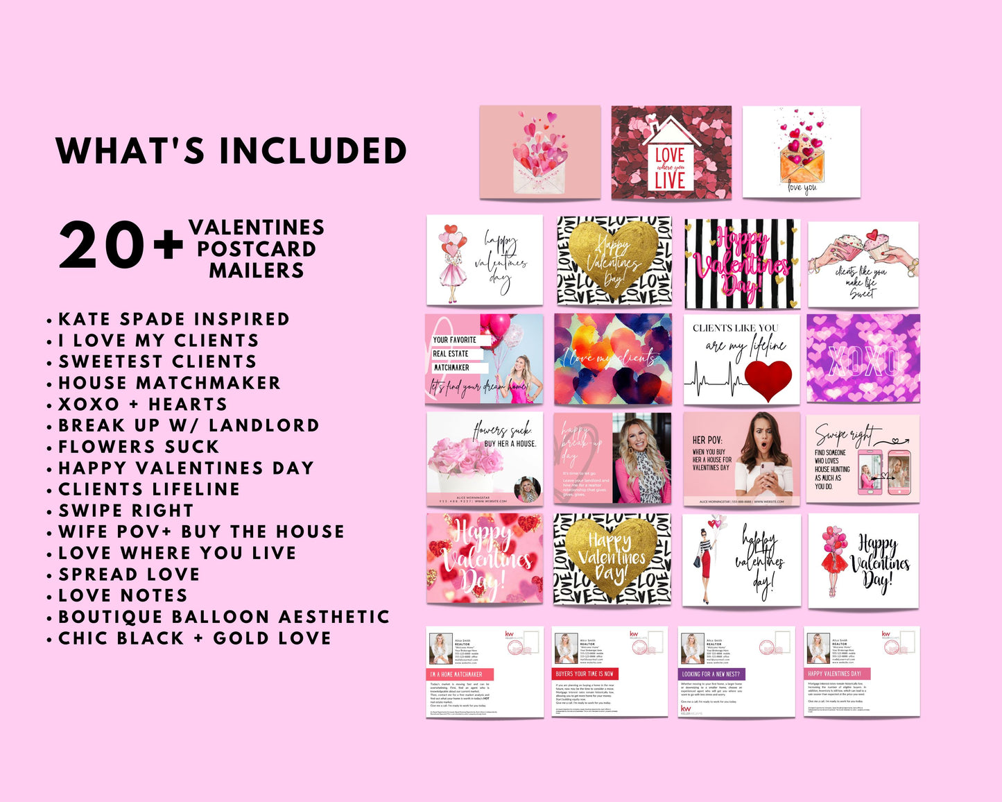 Valentines Day Postcard Mailer Bundle