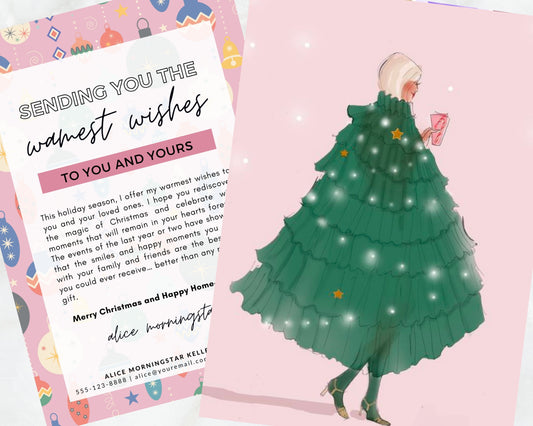 Christmas Woman Postcard