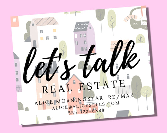 Let's Talk Real Estate Postcard